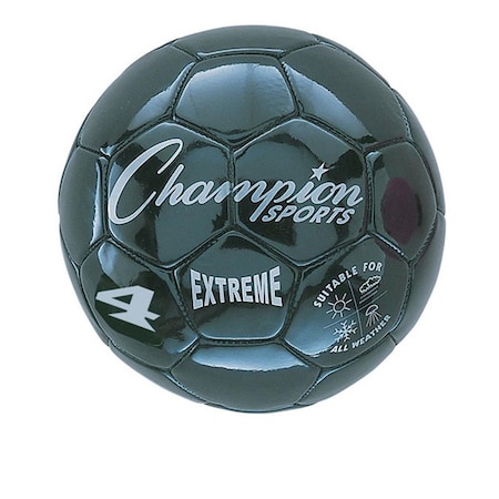 Champion Sports 4 Size Extreme Series Soccer Ball - Black CHSEX4BK